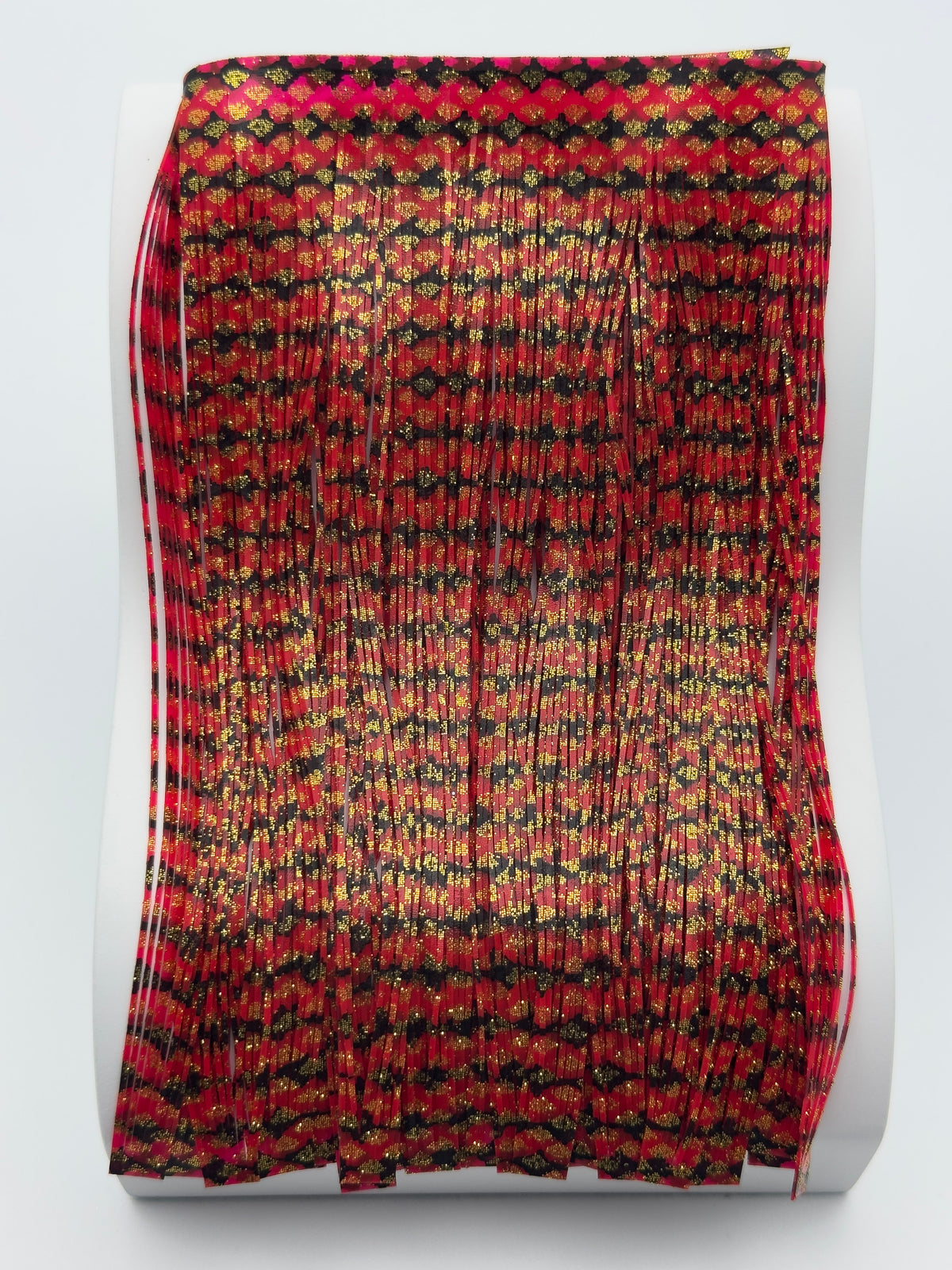 8806-678 – Barbed Wire Skirt Material – Red/Gold Scale
