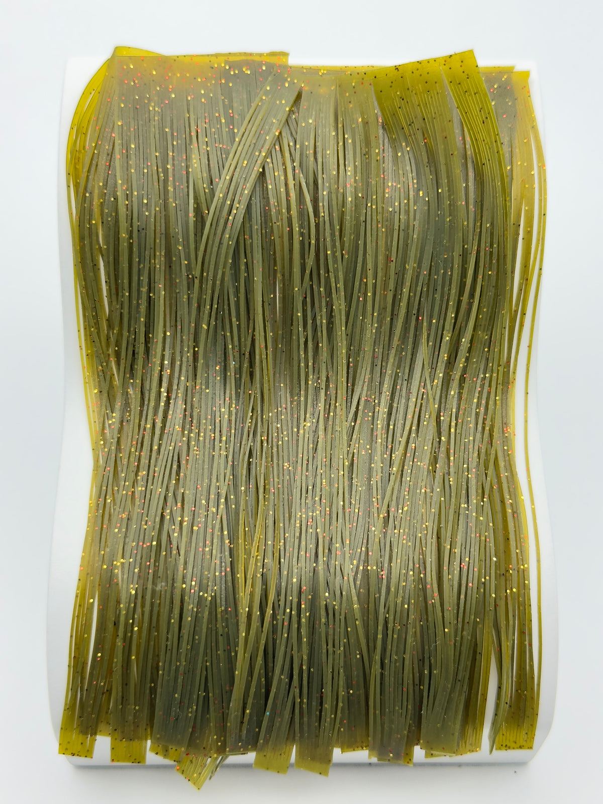 8801-282 – Standard Silicone Skirt Material – Watermelon/Gold & Red Flake