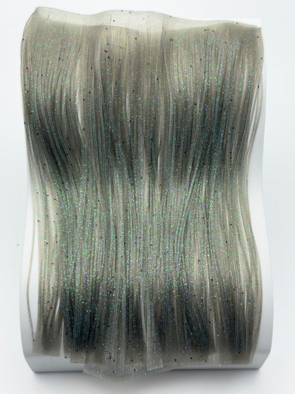 8801-163 – Standard Silicone Skirt Material – Gray/Green & Black Flake