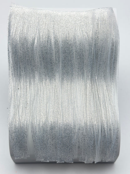 8801-048 – Standard Silicone Skirt Material – Clear/Silver Flake