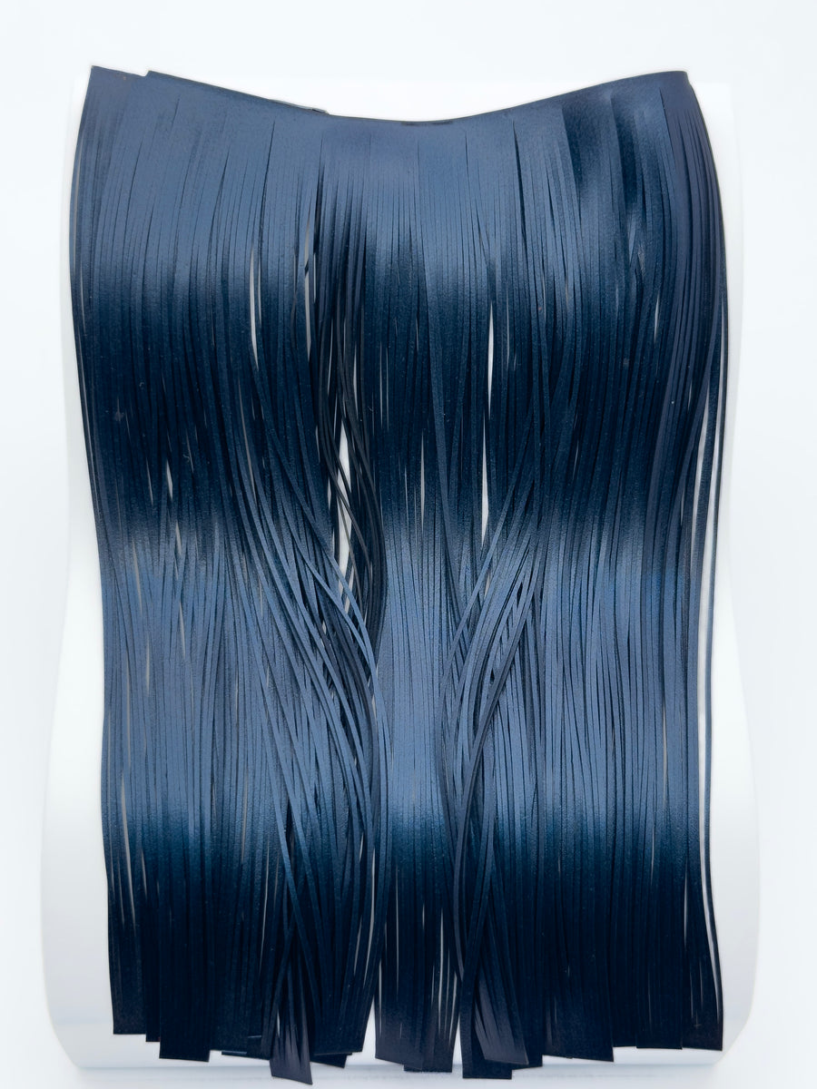 8801-118 – Standard Silicone Skirt Material – Metallic Black/Blue Interf
