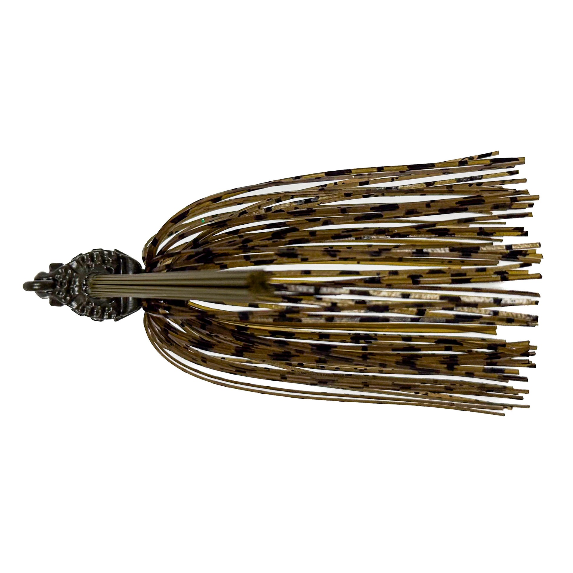 Fishing lure with multiple hooks on a white background