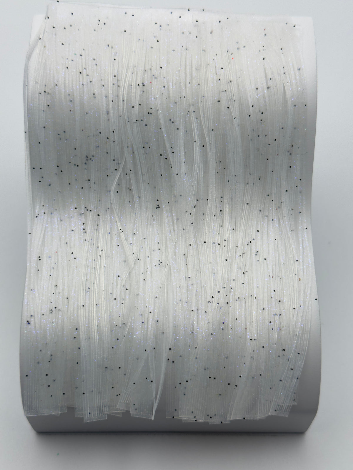 8801-057 – Standard Silicone Skirt Material – Clear/Purple Pepper