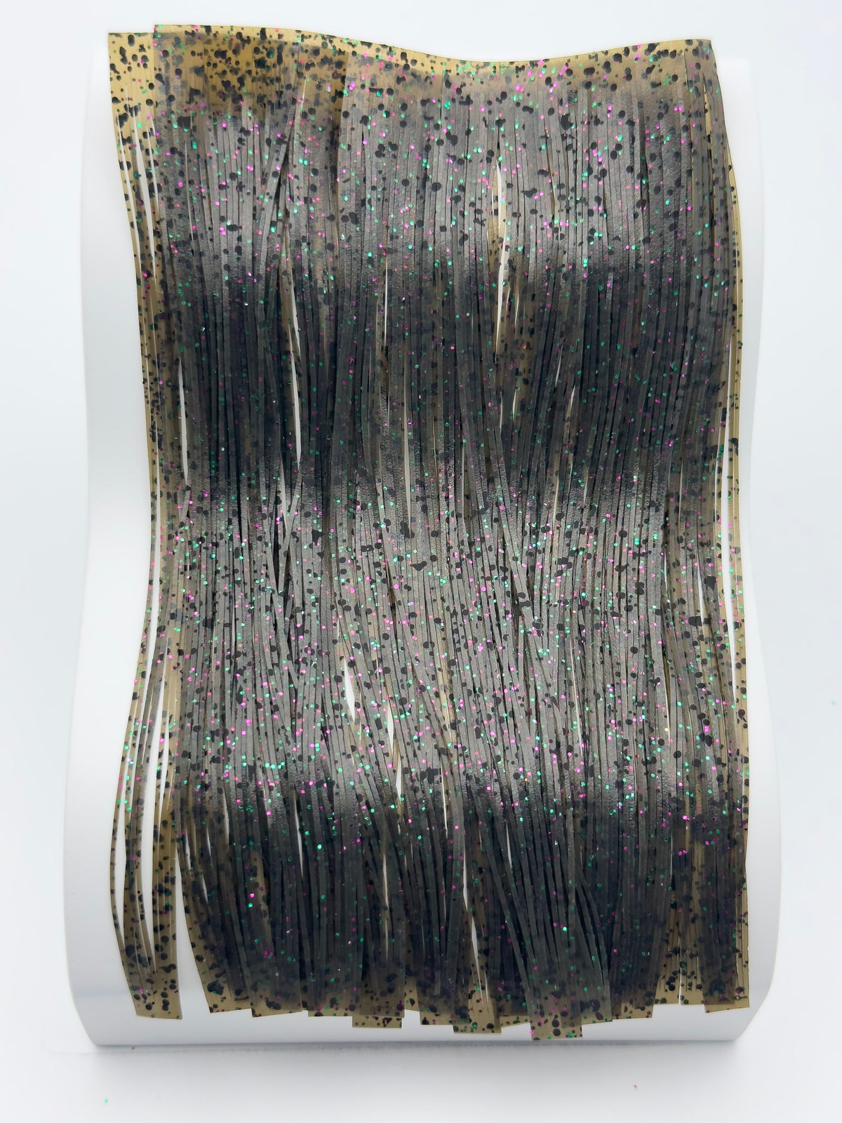 8802-550 – Natural's Edge Skirt Material – Dark Gray/Green, Purple & Black Flake