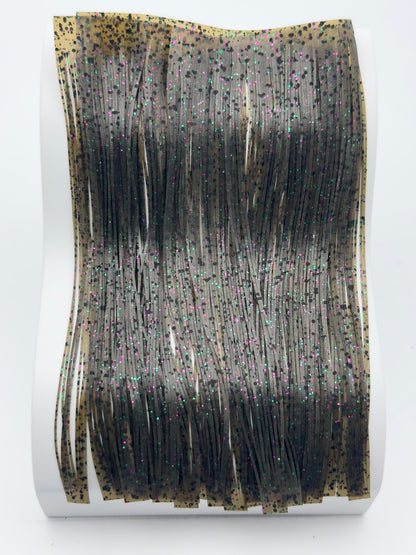 8802-550 – Natural's Edge Skirt Material – Dark Gray/Green, Purple & Black Flake