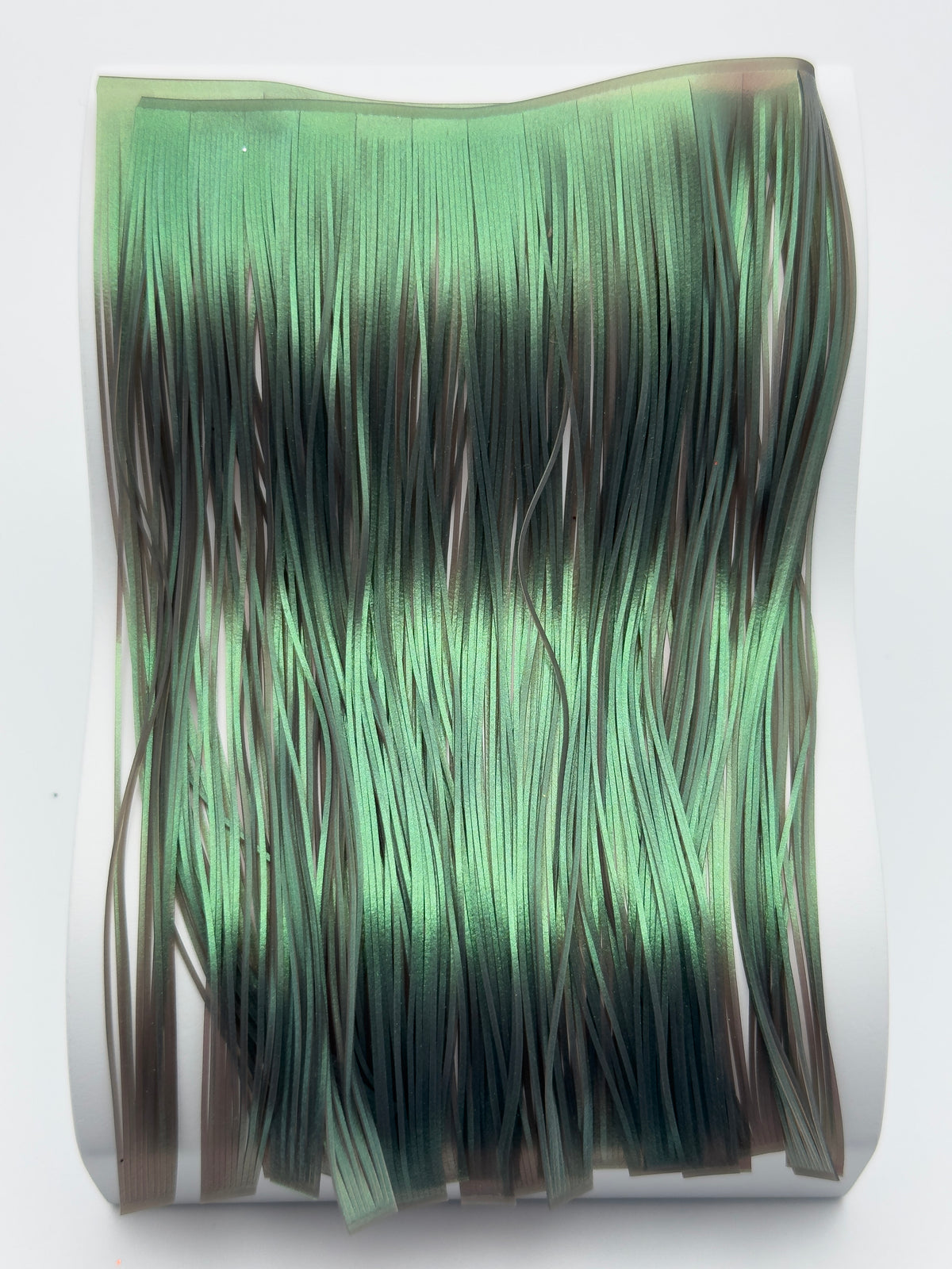 8801-235 – Standard Silicone Skirt Material – Metallic Gray/Green Interf